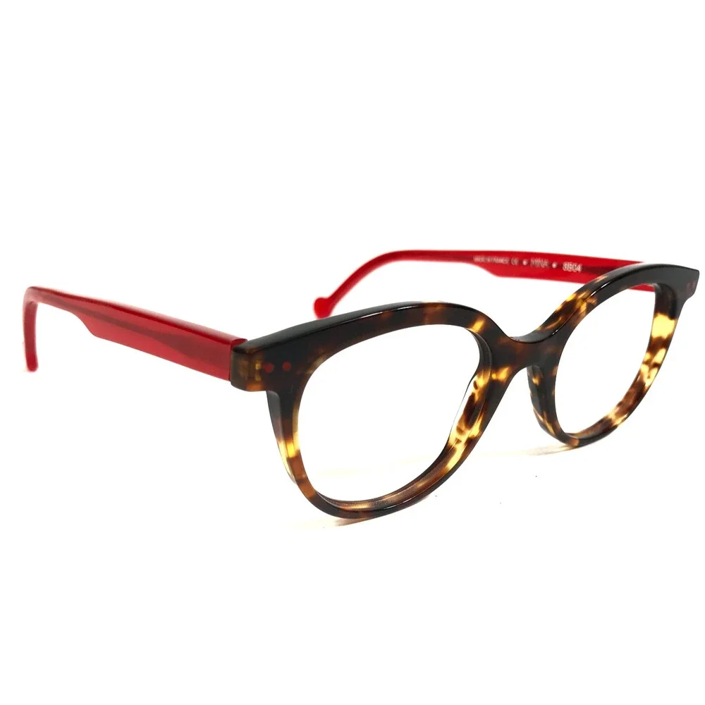Anne & Valentin Petite Eyeglasses Frames MINA 8B04 Brown Tortoise Red 43-18-138